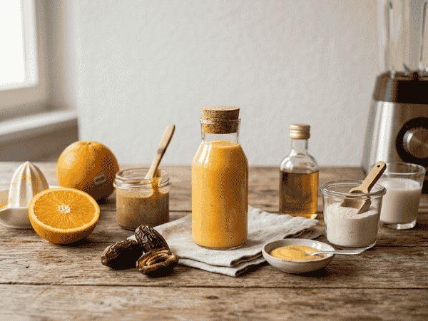 Dressing mit Orange und Akazienfaser