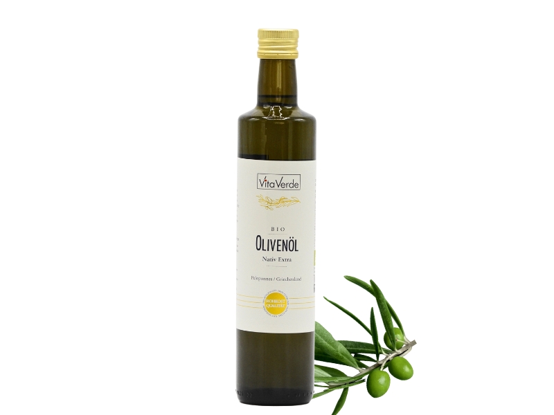 Olivenöl, nativ-extra, bio kbA  - 500ml - unfiltriert (Vitaverde, Griechenland)
