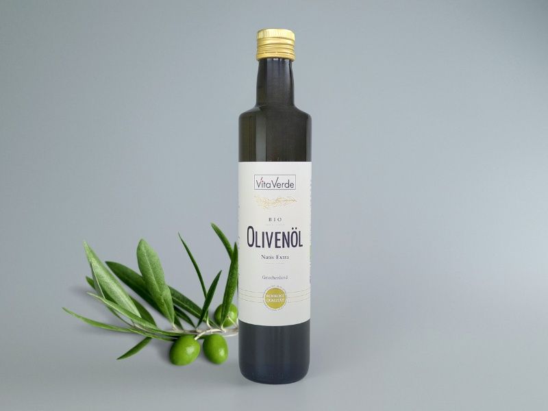 Olivenöl, nativ-extra, bio kbA  - 500ml - unfiltriert (Vitaverde, Griechenland)