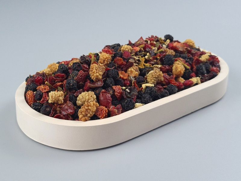Beeren-Vitaltee Spezialmischung mit Aronia, Berberitzen und Hagebutten, 100% Natur