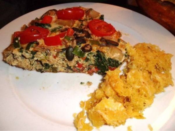 Fritata Popeye - dazu Spaghettikürbis aus dem Ofen