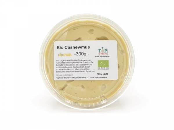 Cashewmus, 100% natur aus Bio kbA Cashewkernen, ideal als Aufstrich und für Cashewmilch