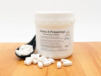Amino 8 Presslinge, essentielle Aminosäuren ohne Zusatzstoffe