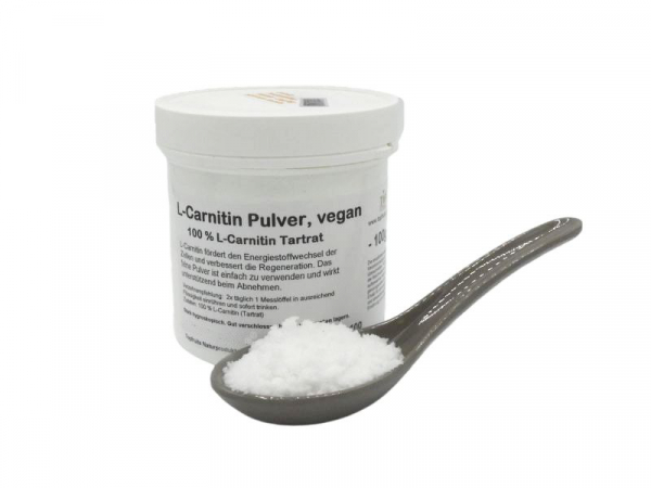 L-Carnitin Pulver, (L-Carnitin Tartrat) 100% - 100g Dose -