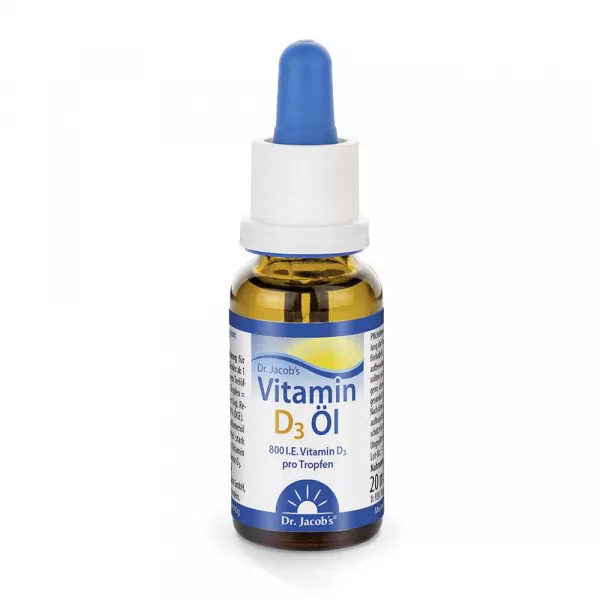 Vitamin D3 Öl, Dr. Jacobs - 20ml - sehr ergiebig - 600 Portionen