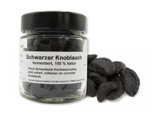 Schwarzer Knoblauch -100g, fermentierter Knoblauch, ganze Zehen