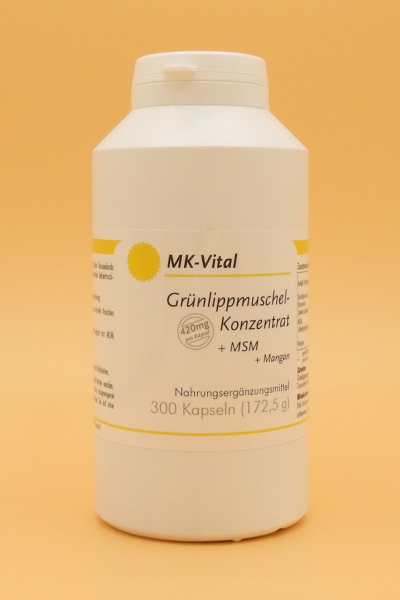 Grünlippmuschel - Konzentrat, 180 Kapseln mit je 420 mg