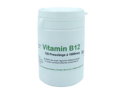 B12 Tabletten als Methylcobalamin - 120 Stück, vegan, Depot-Wirkung