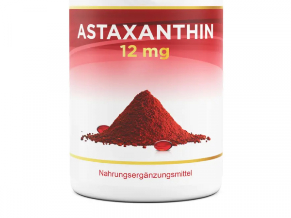 Astaxanthin, Monopräparat, Kapseln à 12 mg Astaxanthin, natürlich aus Algen