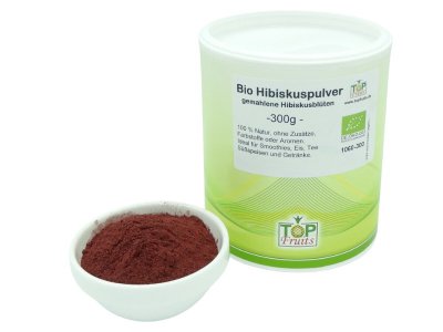 Hibiskuspulver - 300g, Bio kbA, natur, ideal für Smoothies