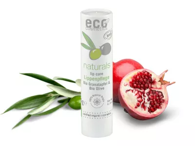 Eco Cosmetics - Bio Lippenpflegestift - mit Olivenöl und Granatapfel