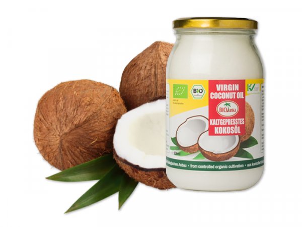 Bio-Kokosöl, Topfruits-Biolanka, kaltgepresst, 500 ml Glas