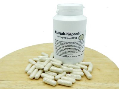 Konjak-Kapseln à 400 mg Konjakwurzelpulver