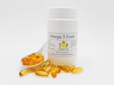 Omega 3 Fischöl Kapseln, Triglyceride Form, 120 Stk. a 1000 mg mit 500mg EPA und 250mg DHA