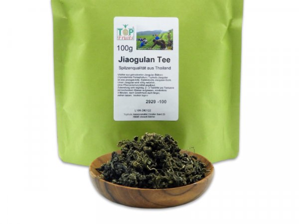 Jiaogulan Tee (Five Leaves Ginseng, Gynostemma Pentaphyllum), ganze Blätter, 100g