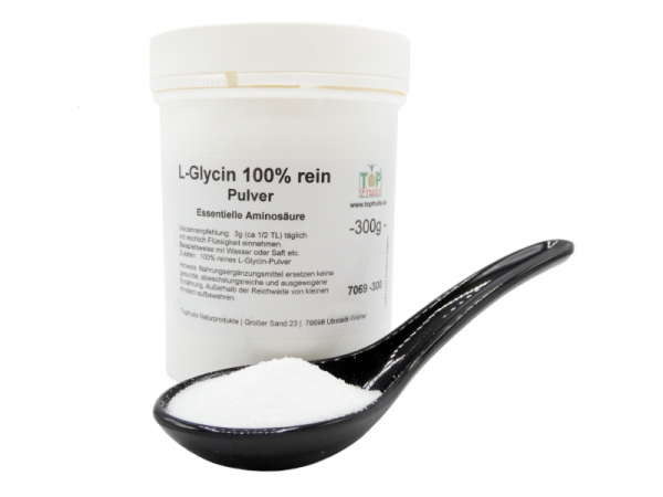 L-Glycin Pulver, 100% rein, 300g Dose, essentielle Aminosäure