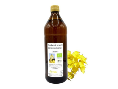 Rapsöl (Rapskernöl) Organic - kaltgepresst, Bio kbA, besonders mild, Teutoburger Ölmühle