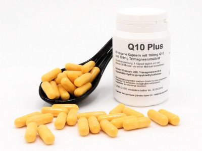 Q10 Plus Kapseln - Coenzym Q10 mit TriMagnesiumcitrat, 60 Kapseln á 180mg Q10