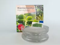 Keimschale aus Glas mit Edelstahl-Gitter, Durchmesser 13,5 cm, Keimschale für Sprossen